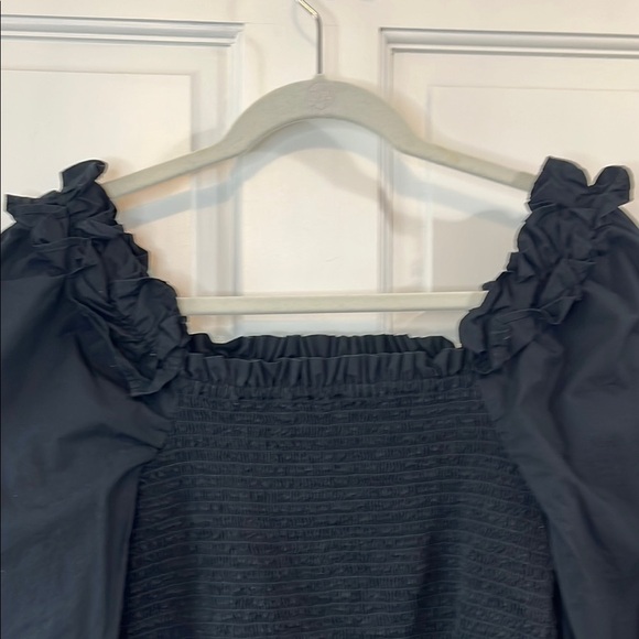 The Drop Puff Sleeve Smocked Chest Long Sleeve 100% Cotton Blouse - Size Small - Picture 9 of 9